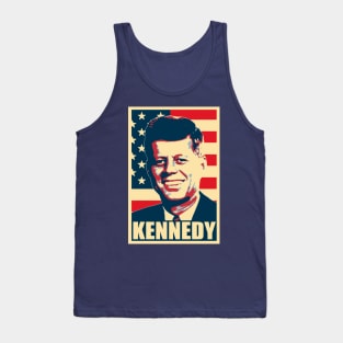 John F Kennedy American Propaganda Poster Pop Art Tank Top